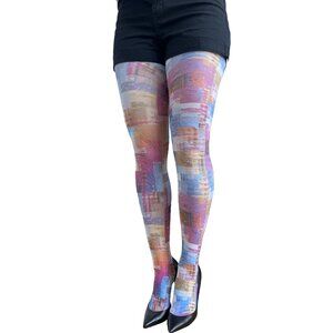 Abstract Print Tights – Multicolored Patterned Pantyhose For Women